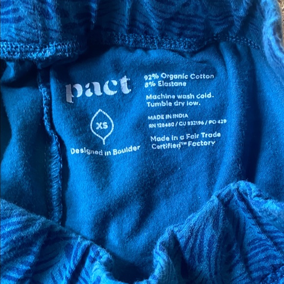 Pact Vibrant Blue Organic Cotton Cropped Leggings - Picture 4 of 6